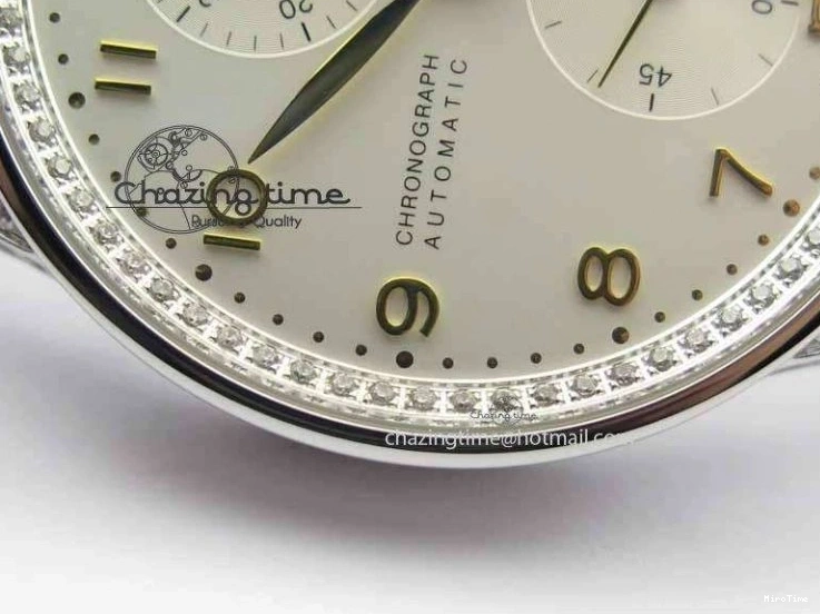 MIROTIME 0507 Portuguese IW3714 Diam ZF V2 1:1 Best Edition White Dial RG Numbers On Brown Leather Strap A79350 (Slim Movement) Fashionable 7246